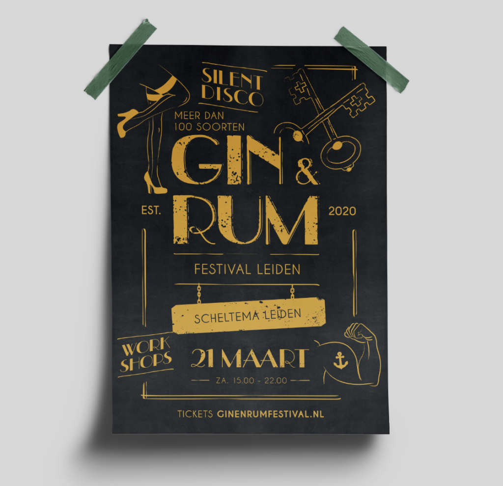 Poster gin en rum festival