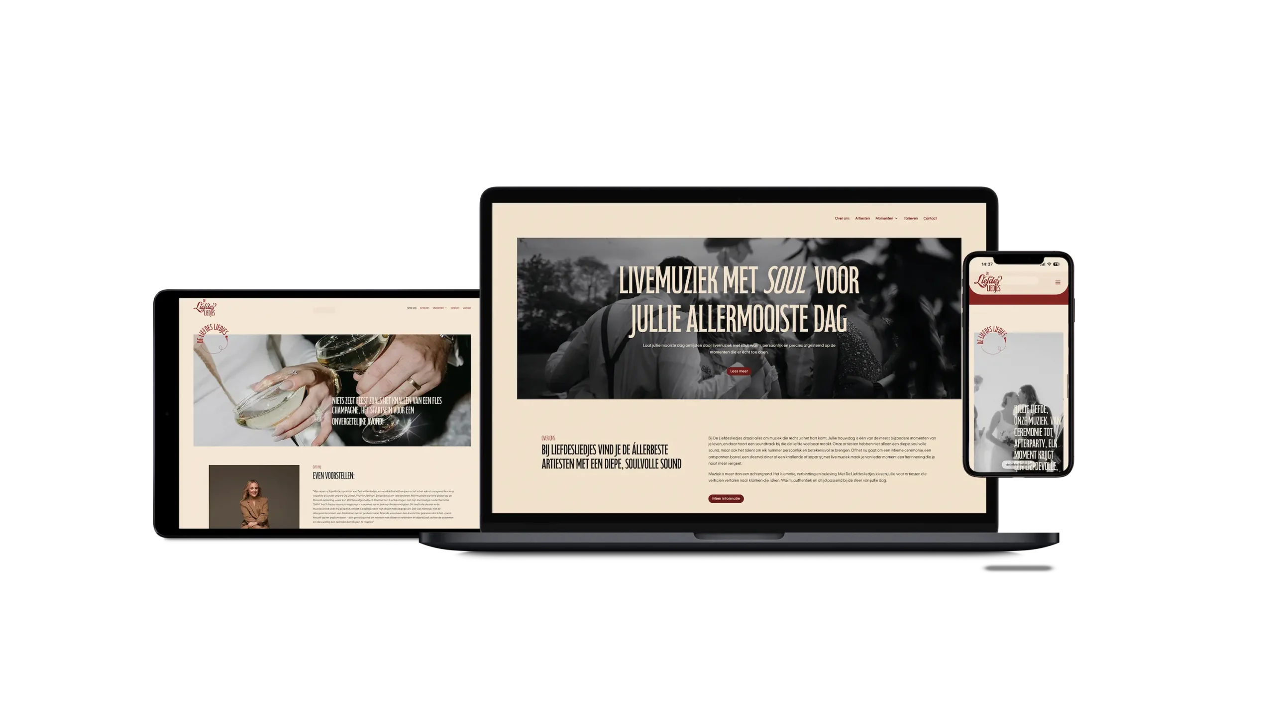 Website_Mock-up_liefdesliedjes uitleg van het ontwerp van het beeldmerk voor de Branding van leasetoppers.